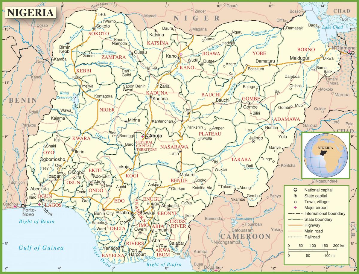 harta completa din nigeria