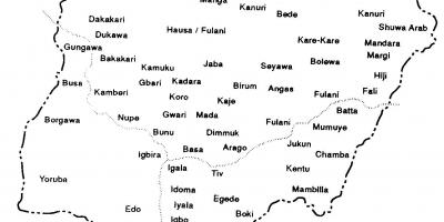 Trage nigeria hartă