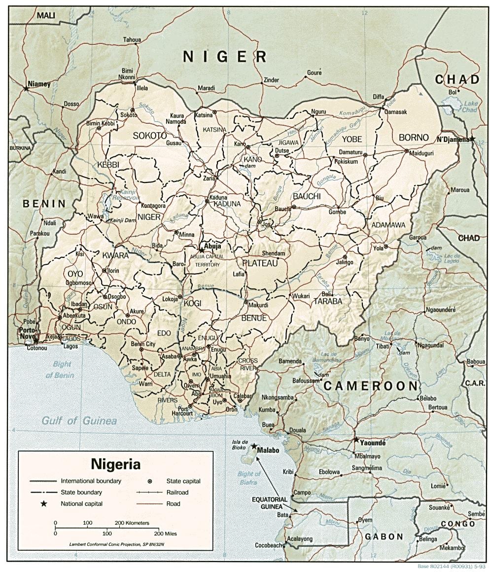 Harta din atlas nigeria