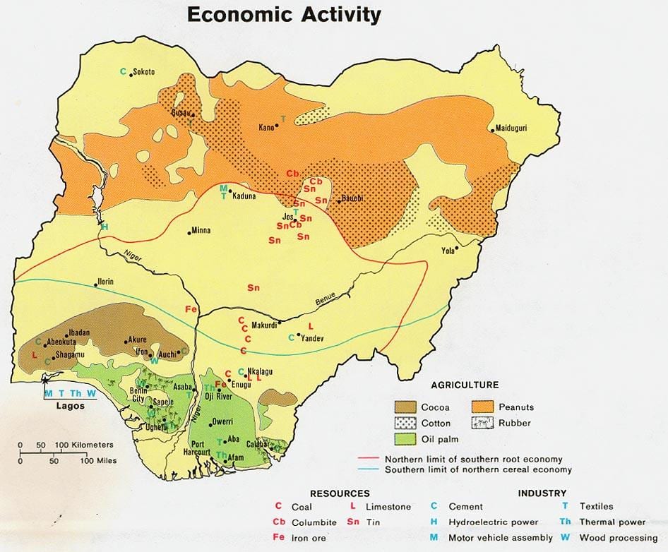 Harta agricole nigeria
