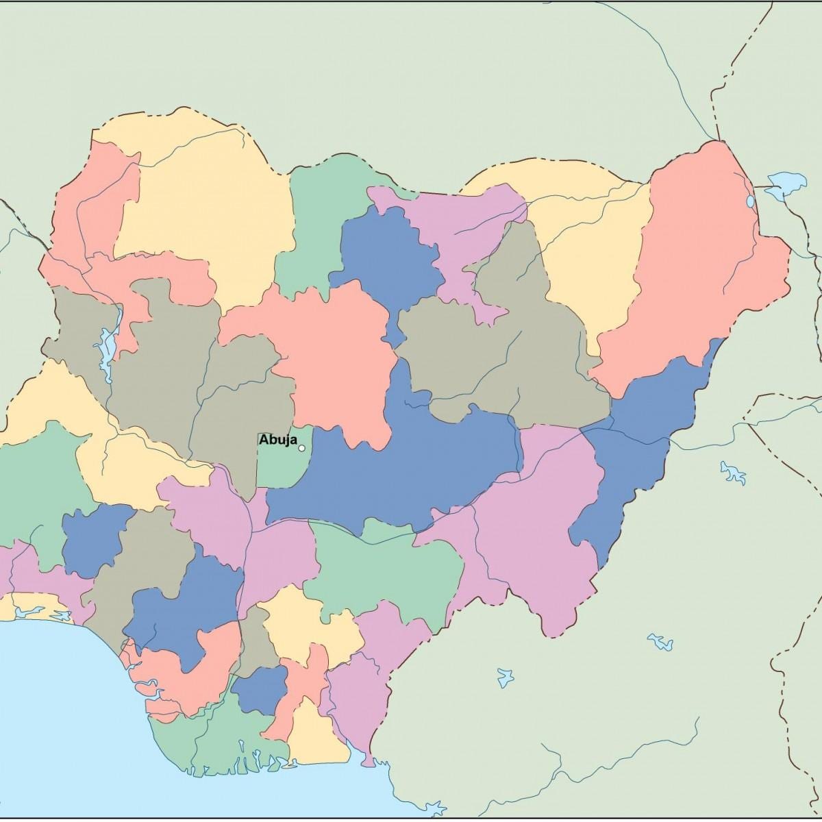 Harta editabile nigeria