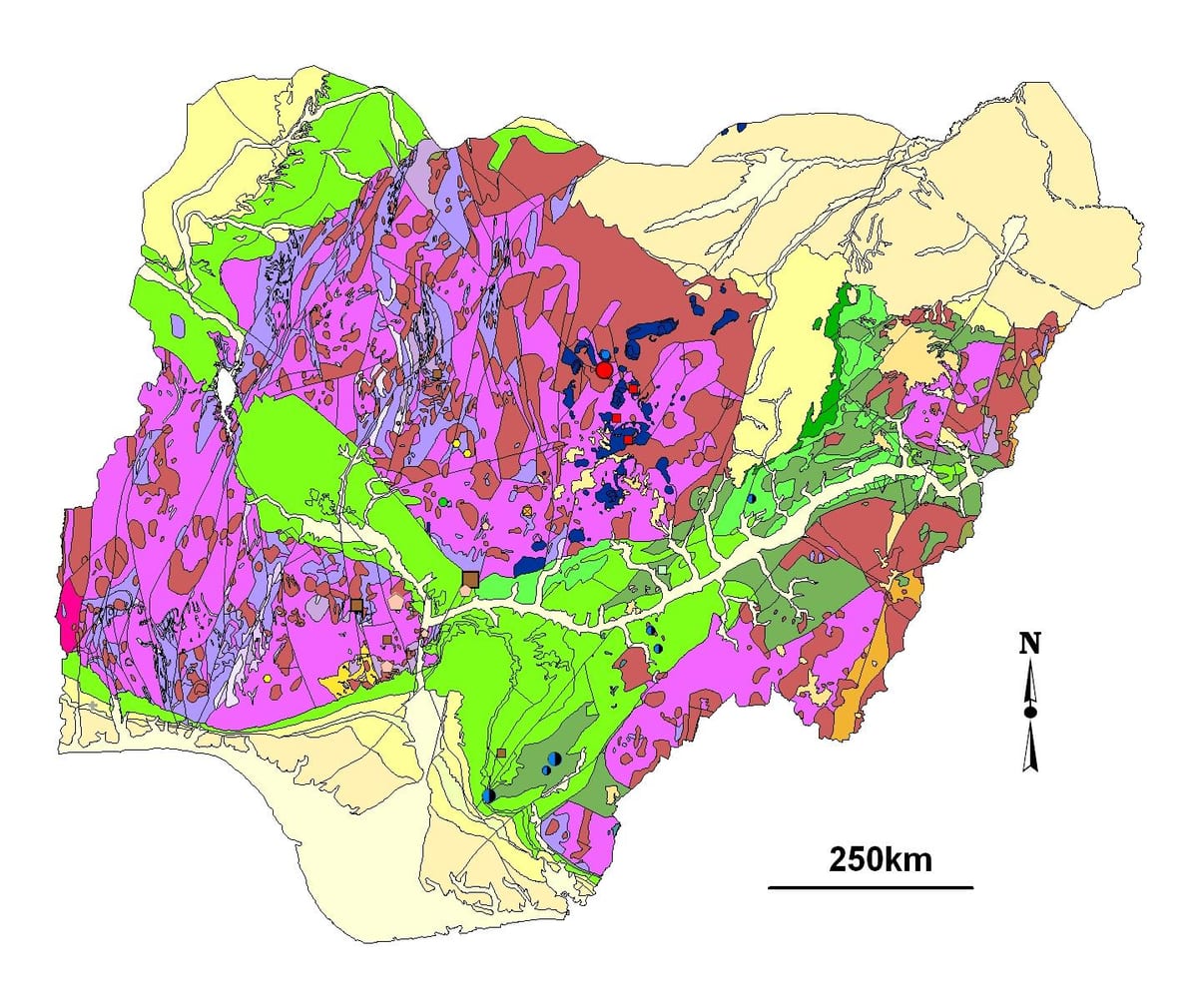 Harta geologică nigeria