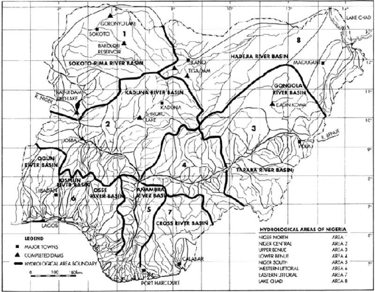 Harta hidrologică nigeria