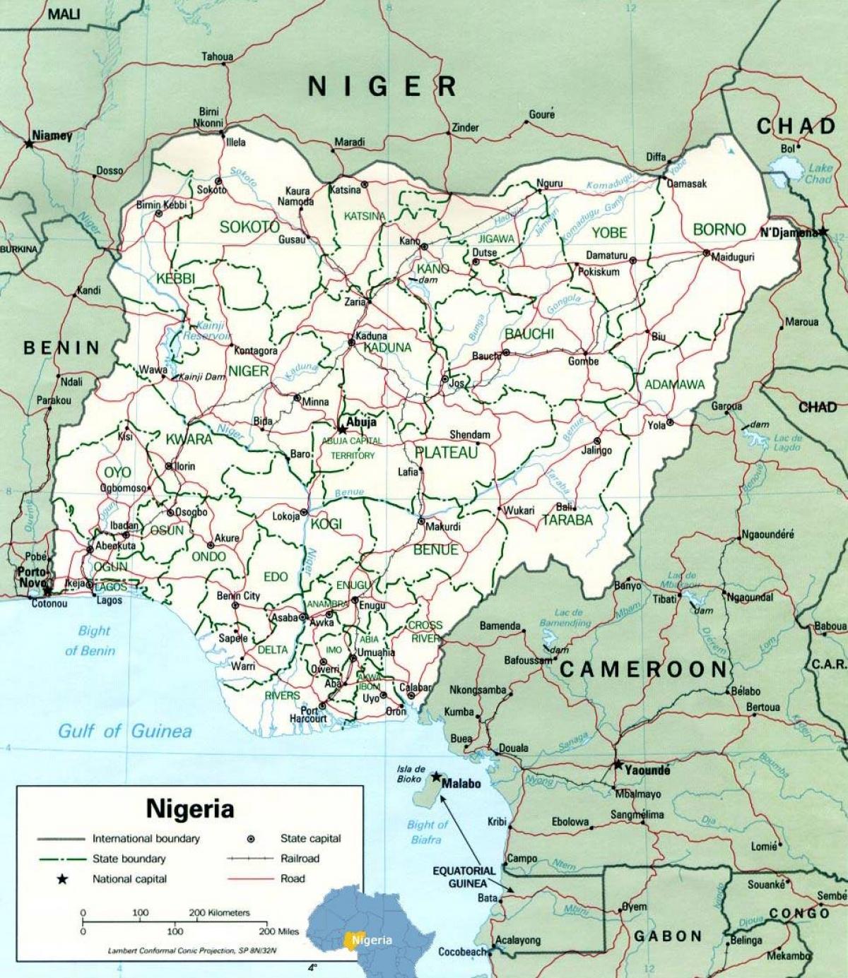 lagos, nigeria, africa hartă