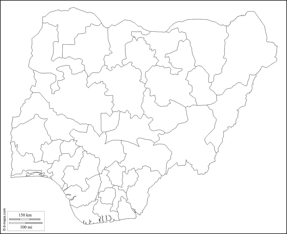 hartă goală din nigeria