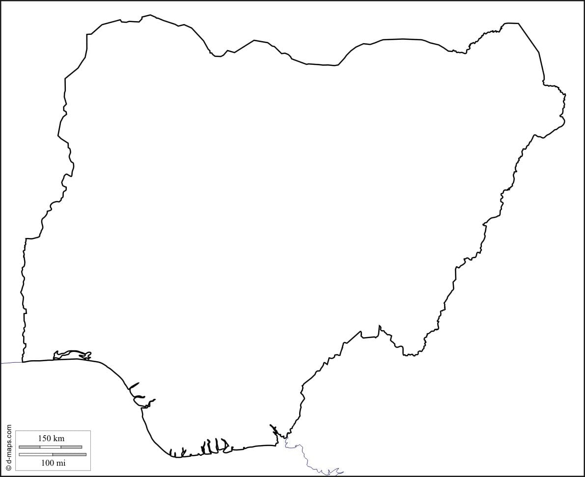 Harta de contur nigeria