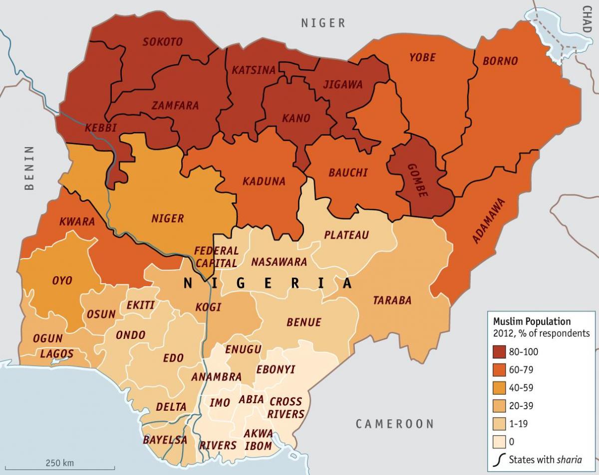 Harta nigeria religie