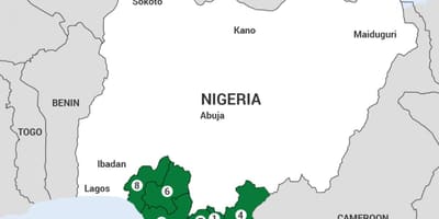 Harta deltei nigerului hartă în nigeria