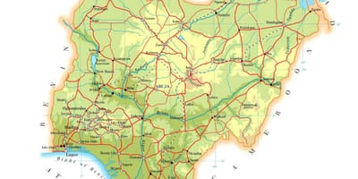 Harta nigeria altitudine