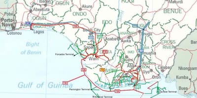 Harta nigeria conducte 
