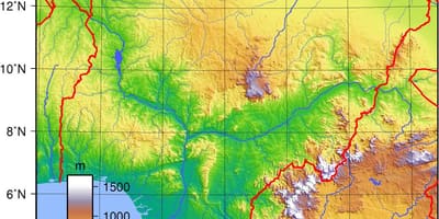 Harta nigeria topografice