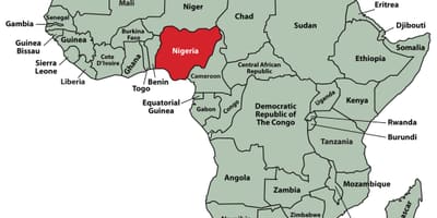 Harta nigeria locație în africa