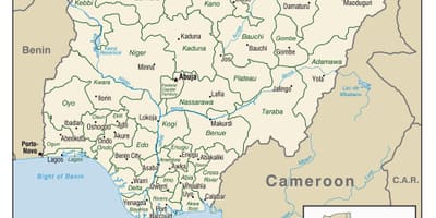Harta cu orase nigeria