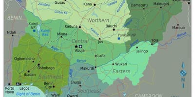 Nigeria regionale hartă