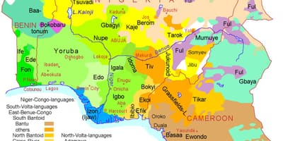 Nigeria limba hartă