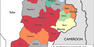 Harta din nord-estul nigeriei