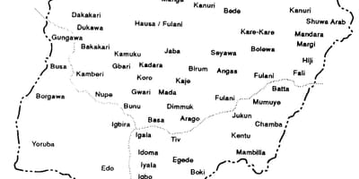 Desenați o schiță de hartă din nigeria