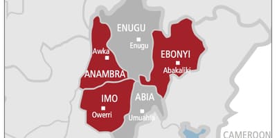 Harta de sud-est nigeria